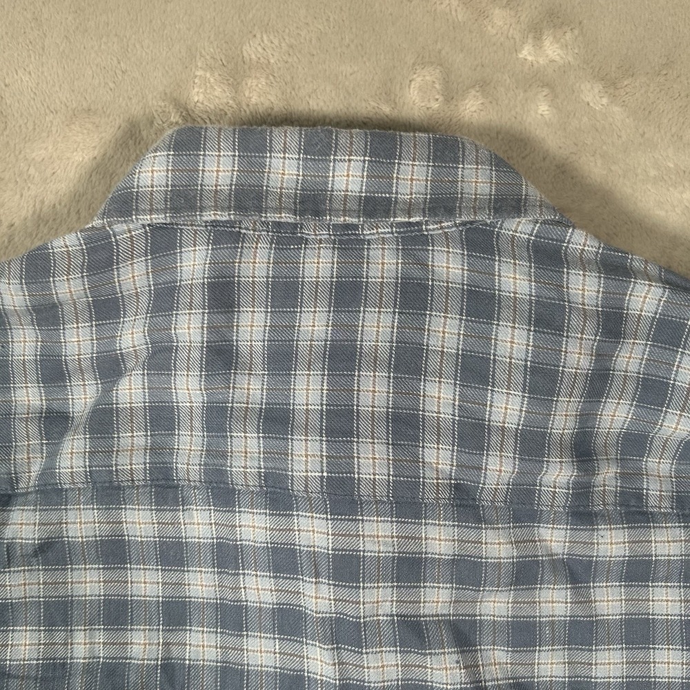 Faherty Shirt Men L The Weekend Blend Fox Lake Plaid Linen Button Down Huckberry - Picture 12 of 15